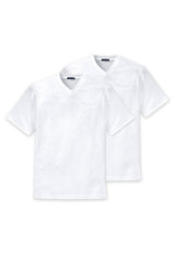 SCHIESSER Herren American T-Shirt 2er Pack - 1/2 Arm, Unterhemd, V-Ausschnitt