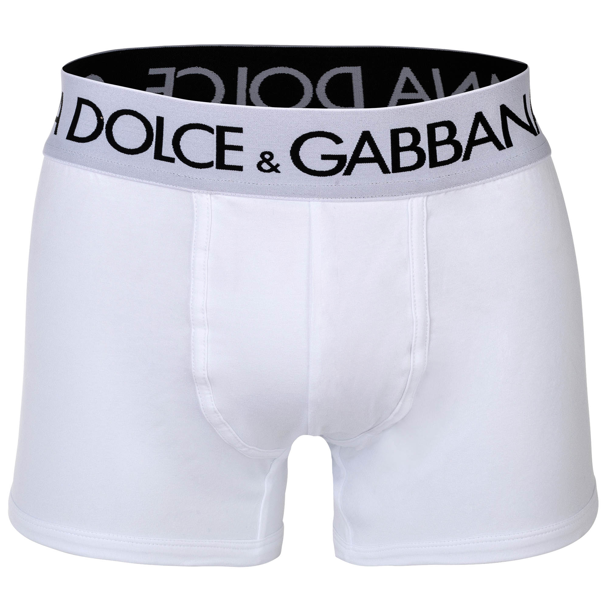 DOLCE & GABBANA Herren Boxershorts - Continuative Regular Boxer, Stretch Baumwolle, Logobund