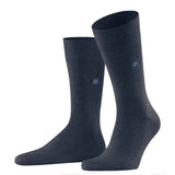 Burlington Herren Socken LEEDS - Schurwolle, Logo, Uni, One Size, 40-46