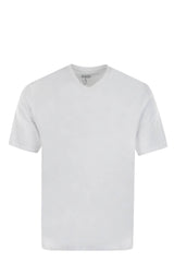 hajo Herren T-Shirt, 2er Pack - Basic, Kurzarm, V-Ausschnitt, Baumwolle, uni