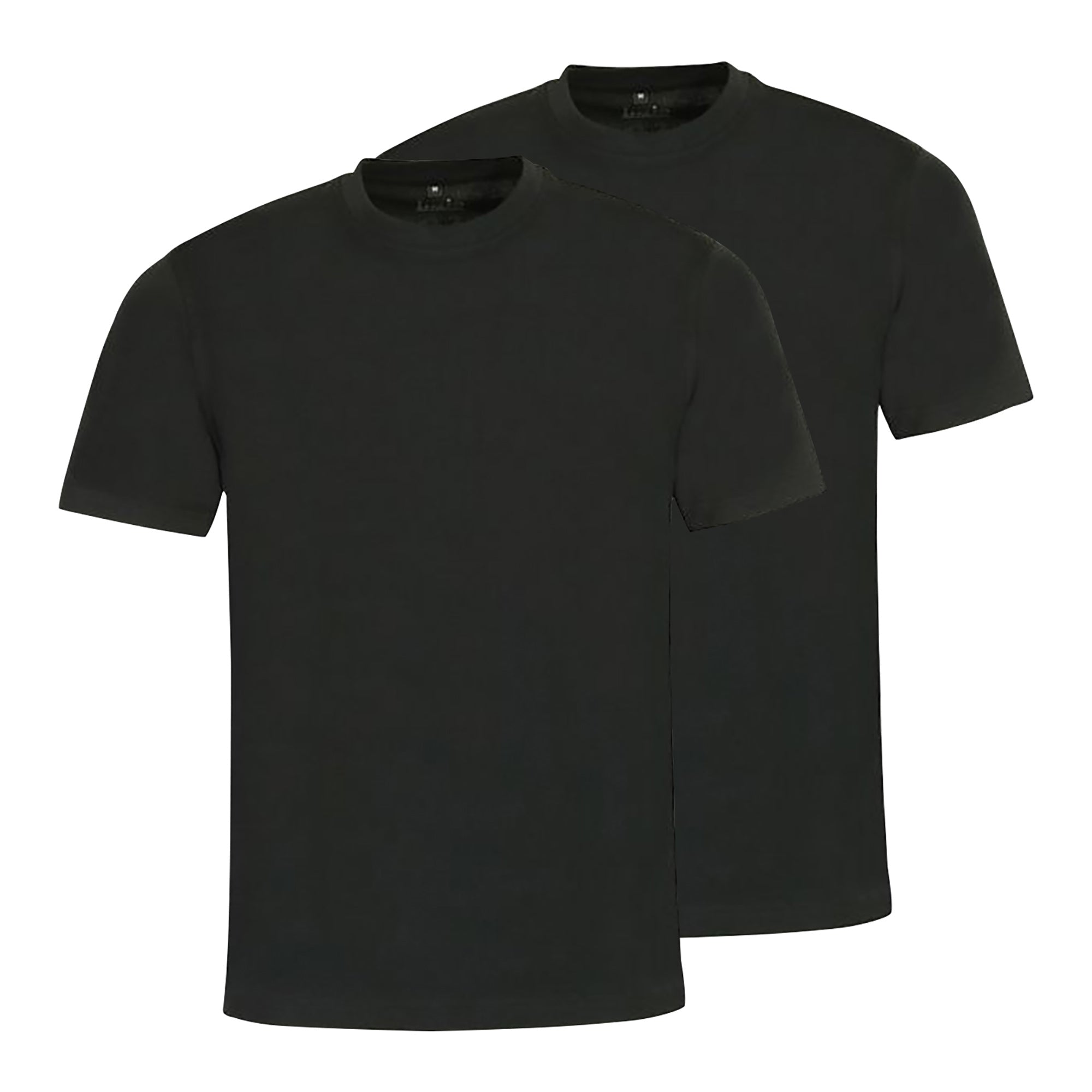 hajo men's T-shirt, 2-pack - Basic, short-sleeved, round neck, cotton, uni