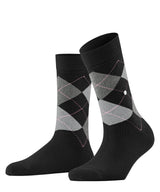 Burlington Damen Socken - Queen, Kurzstrümpfe, Baumwolle, Rautenmuster, Logoemblem