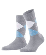 Burlington Damen Socken - Queen, Kurzstrümpfe, Baumwolle, Rautenmuster, Logoemblem