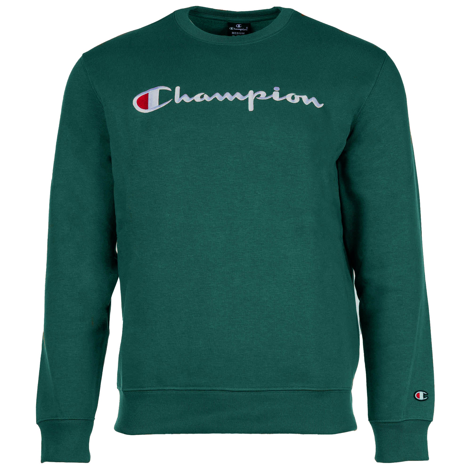 Champion Herren Sweatshirt -  Crewneck Sweatshirt, Langarm, Logo, einfarbig