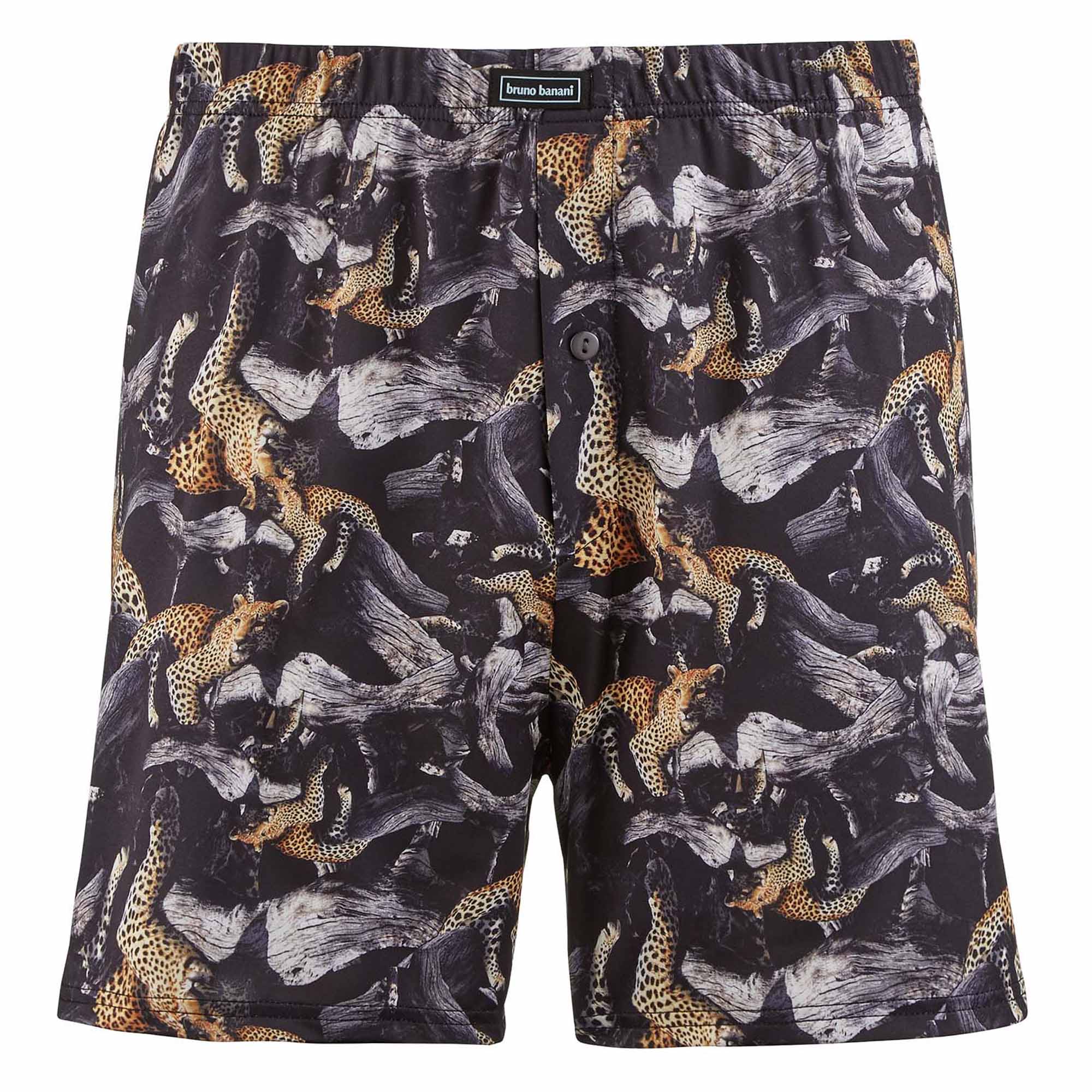 bruno banani Herren Jersey-Boxershorts - PANTHERA, bb Premium Line, Print