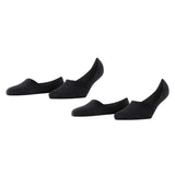Burlington Damen Füßlinge, 2er Pack - Everyday IN, Anti-Slip Heel, einfarbig