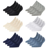 Burlington Damen Füßlinge, 4er Pack - Everyday IN, Anti-Slip Heel, einfarbig