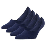Burlington Damen Füßlinge, 4er Pack - Everyday IN, Anti-Slip Heel, einfarbig