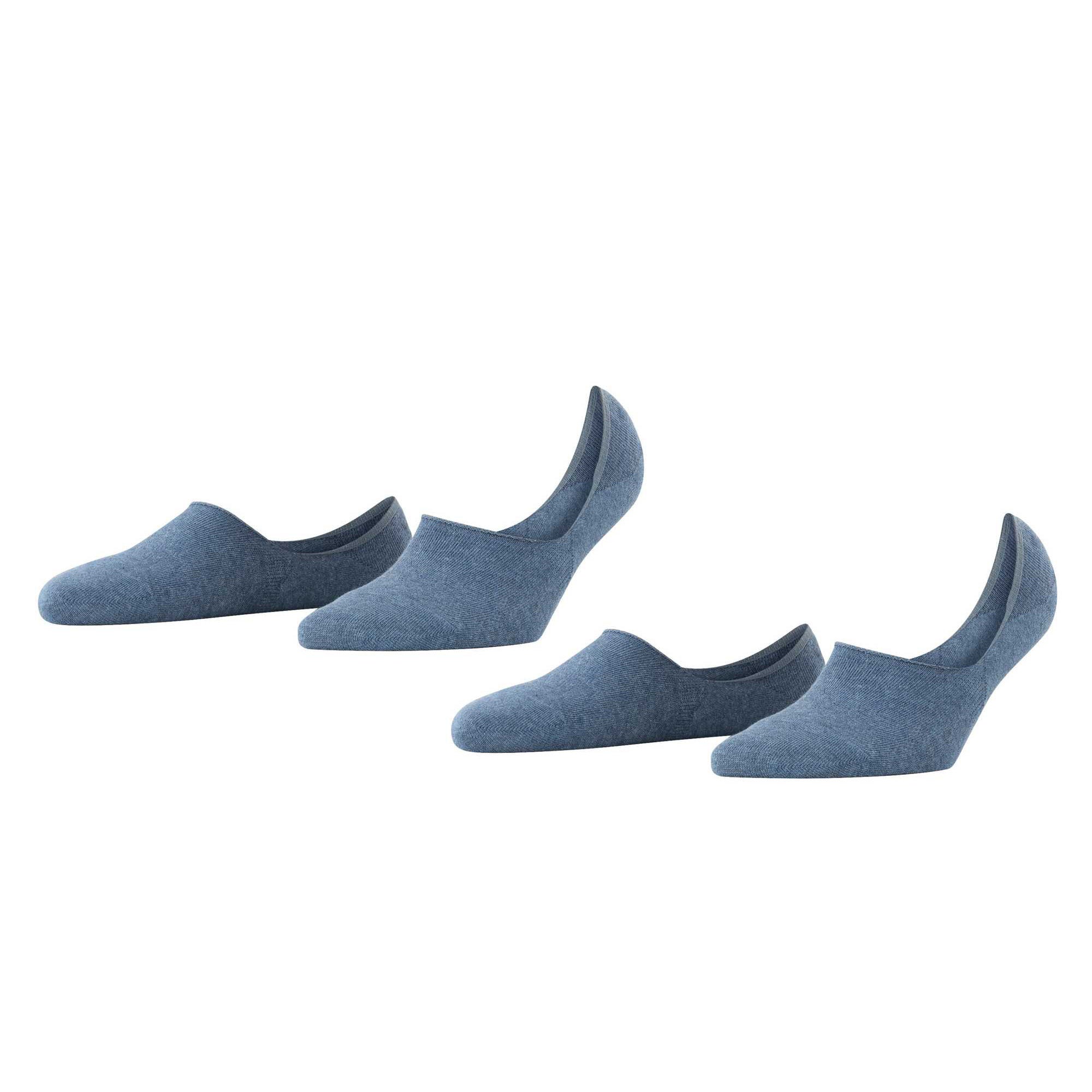 Burlington Damen Füßlinge, 2er Pack - Everyday IN, Anti-Slip Heel, einfarbig