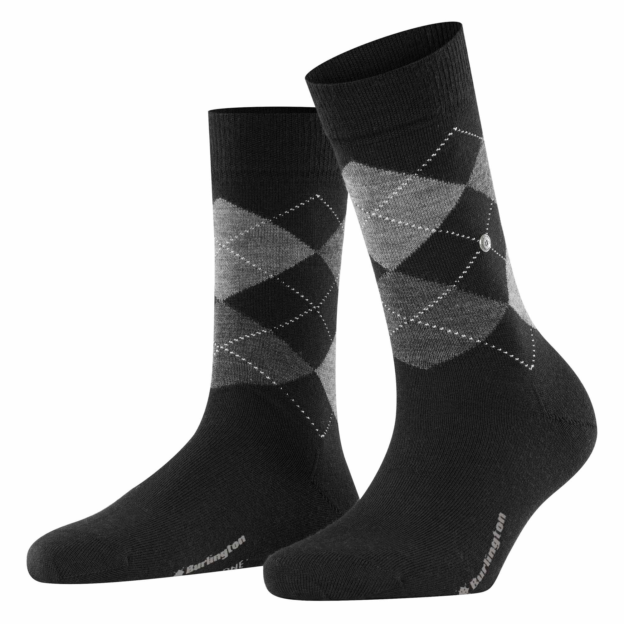 Burlington Damen Socken MARYLEBONE - Kurzstrumpf, Rautenmuster, Onesize