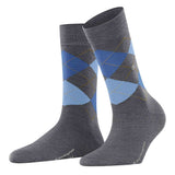 Burlington Damen Socken MARYLEBONE - Kurzstrumpf, Rautenmuster, Onesize