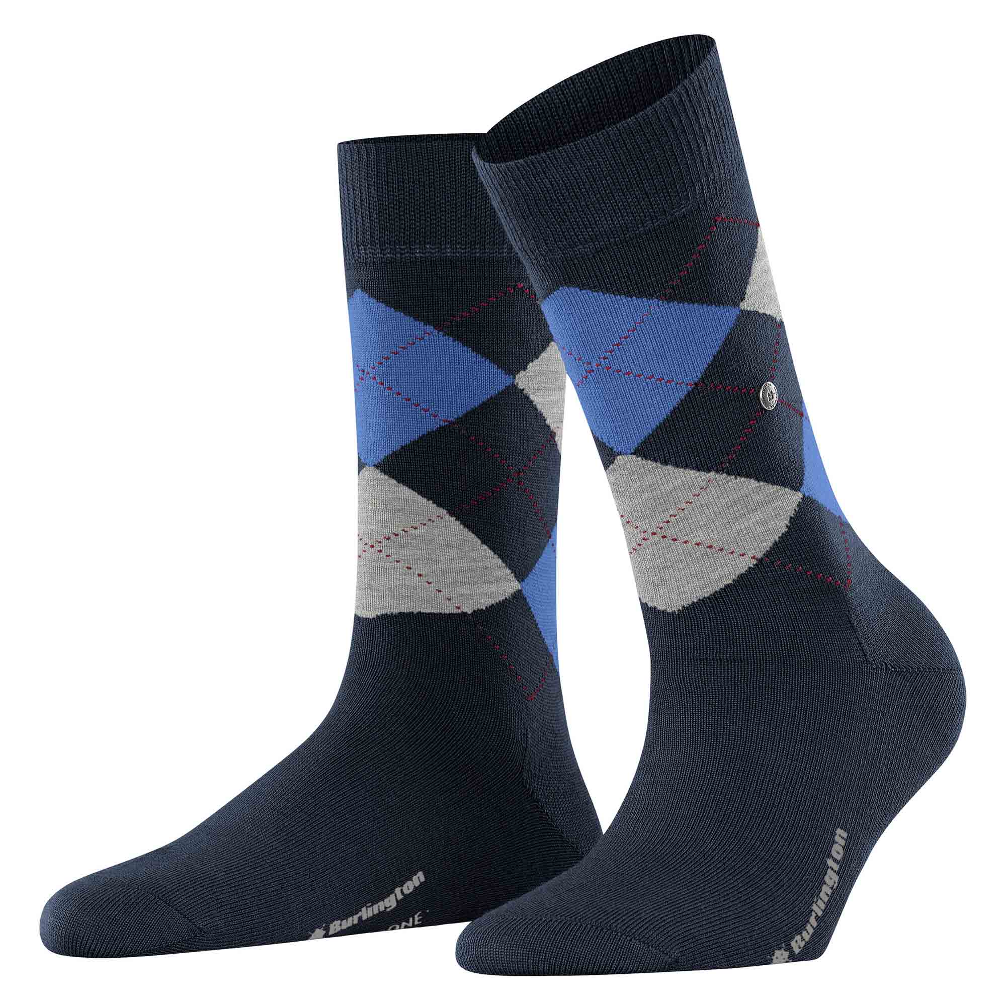 Burlington Damen Socken MARYLEBONE - Kurzstrumpf, Rautenmuster, Onesize