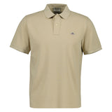 GANT Herren Poloshirt - REGULAR SHIELD, Kurzarm, Knopfleiste, Pique, Stickerei