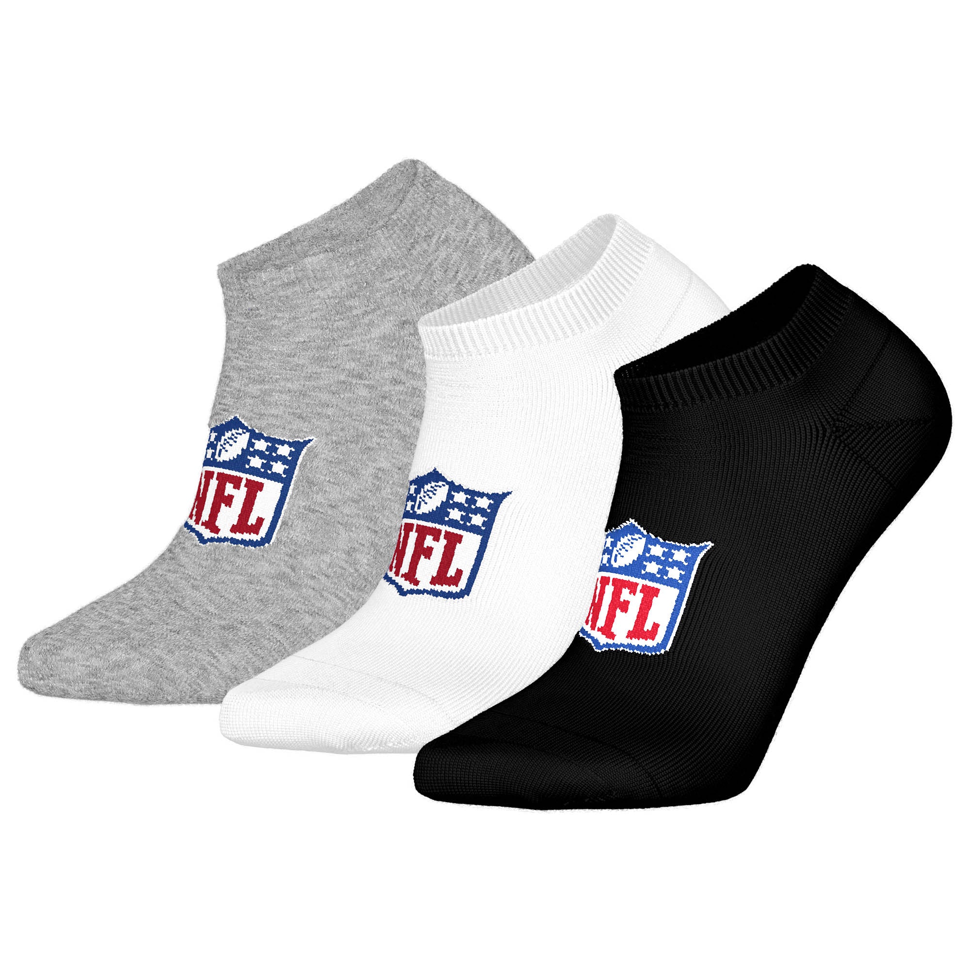 NFL Unisex Sneaker-Socken, 6er Pack - NFL Shield Sneaker Socks, Logo, Baumwollmischung