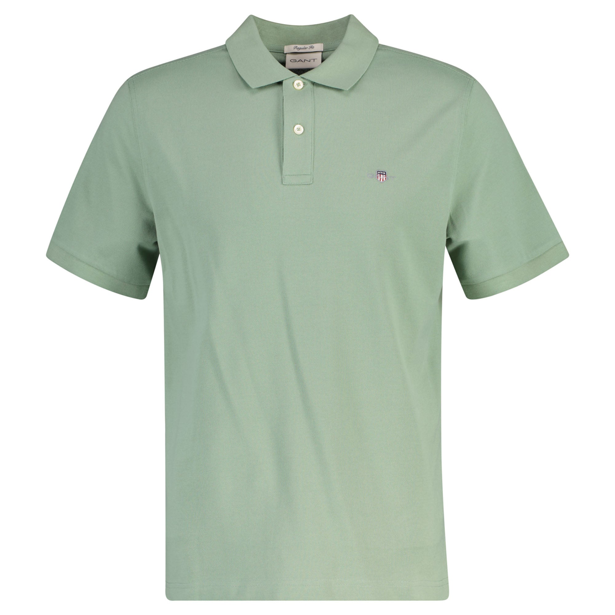 GANT Herren Poloshirt - REGULAR SHIELD, Kurzarm, Knopfleiste, Pique, Stickerei