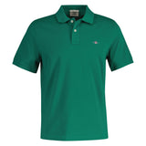 GANT Herren Poloshirt - REGULAR SHIELD, Kurzarm, Knopfleiste, Pique, Stickerei