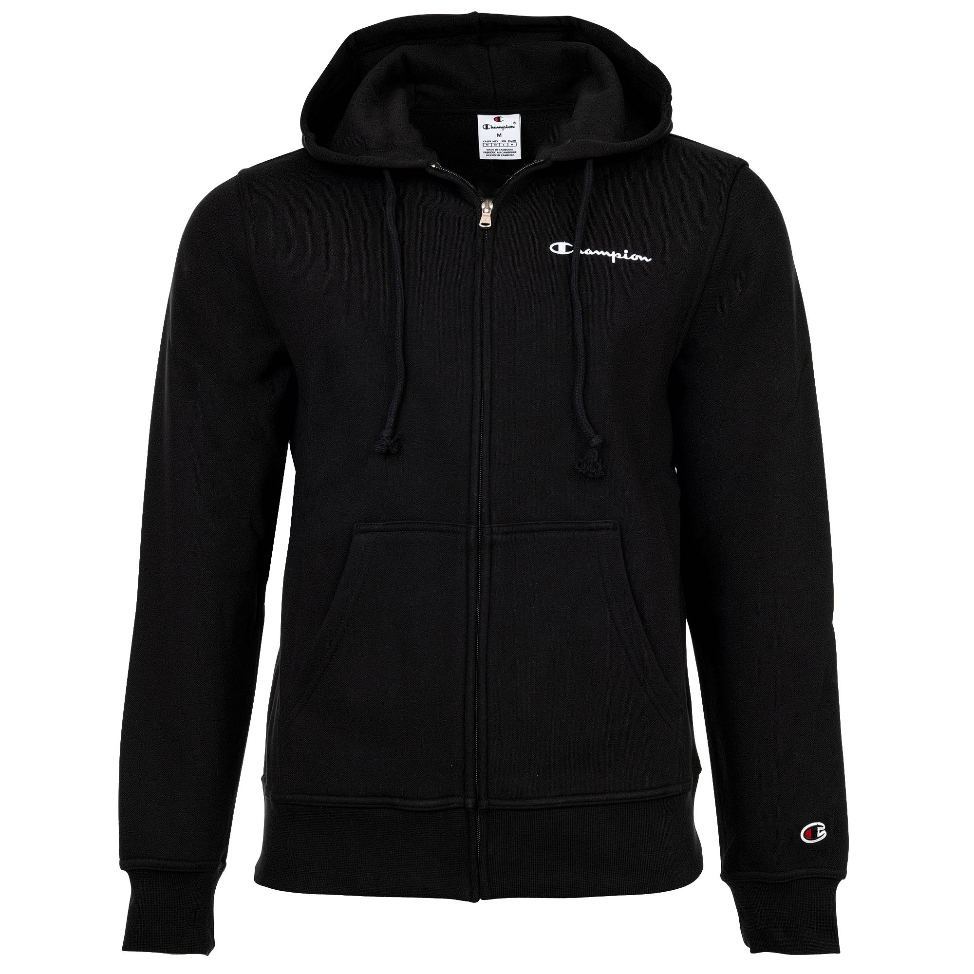 Champion Herren Sweatjacke mit Kapuze - Full Zip Hoodie Sweatshirt, Heavy Soft, Fleece, gesticktes Logo