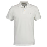 GANT Men's Polo Shirt - SLIM SHIELD PIQUE POLO, short sleeve, button placket, logo