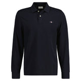 GANT Herren Poloshirt - REGULAR SHIELD LONGSLEEVE PIQUE RUGGER, Langarm, Logo