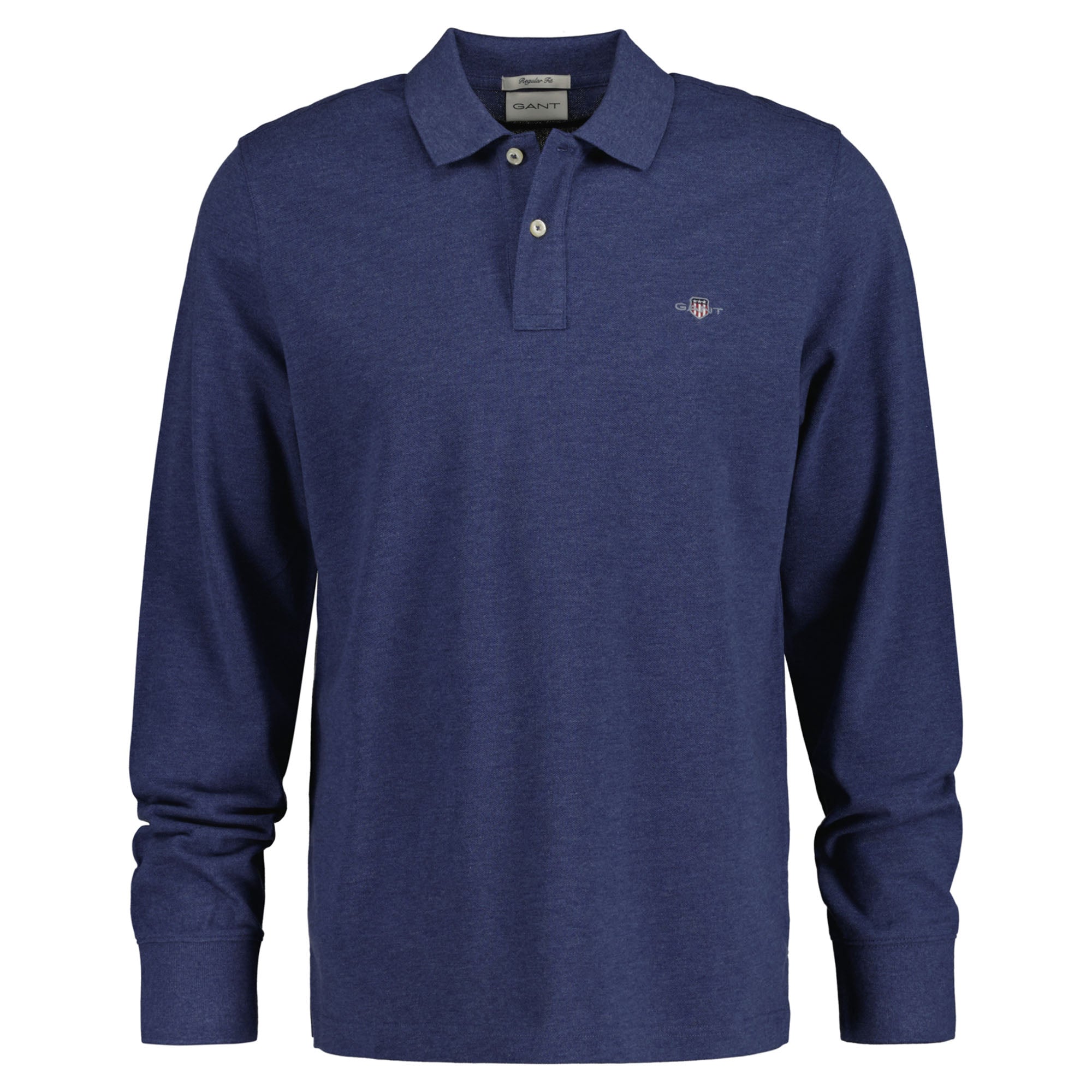 GANT Herren Poloshirt - REGULAR SHIELD LONGSLEEVE PIQUE RUGGER, Langarm, Logo