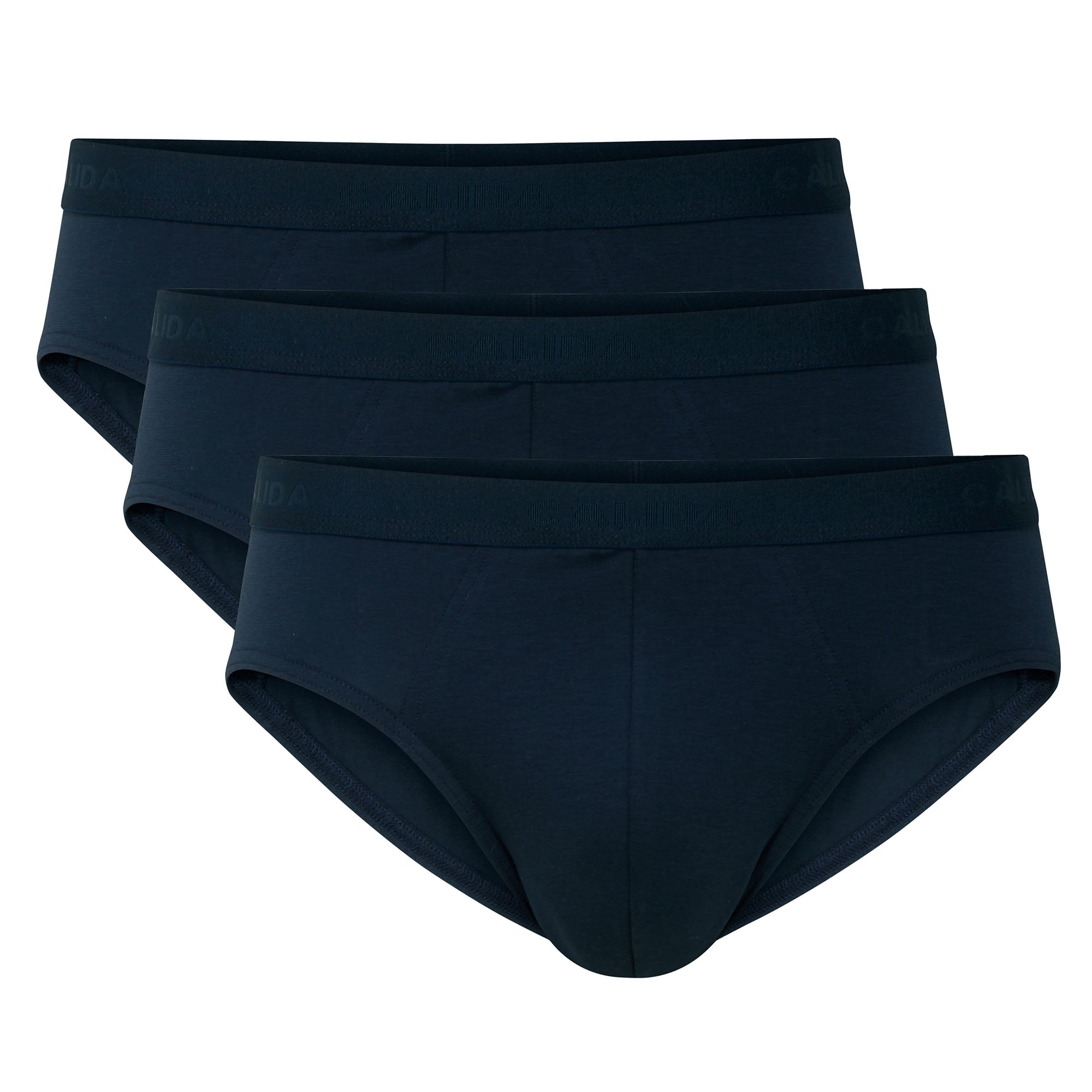 CALIDA Herren Slip, 3er Pack - Natural Benefit, Elastikbund, Single Jersey
