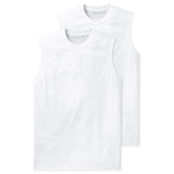 SCHIESSER Herren Unterhemden, 2er Pack - "Essentials", Muscleshirt, Rundhals, Baumwolle