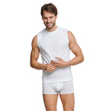 SCHIESSER Herren Unterhemden, 4er Pack - "Essentials", Muscleshirt, Rundhals, Baumwolle
