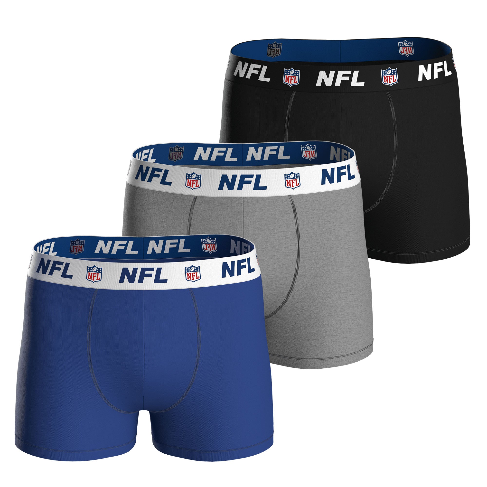 NFL Herren Boxershorts, 3er Pack - NFL Shield 3Pack Boxers, Baumwoll-Stretch, Logobund
