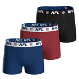 NFL Herren Boxershorts, 3er Pack - NFL Shield 3Pack Boxers, Baumwoll-Stretch, Logobund