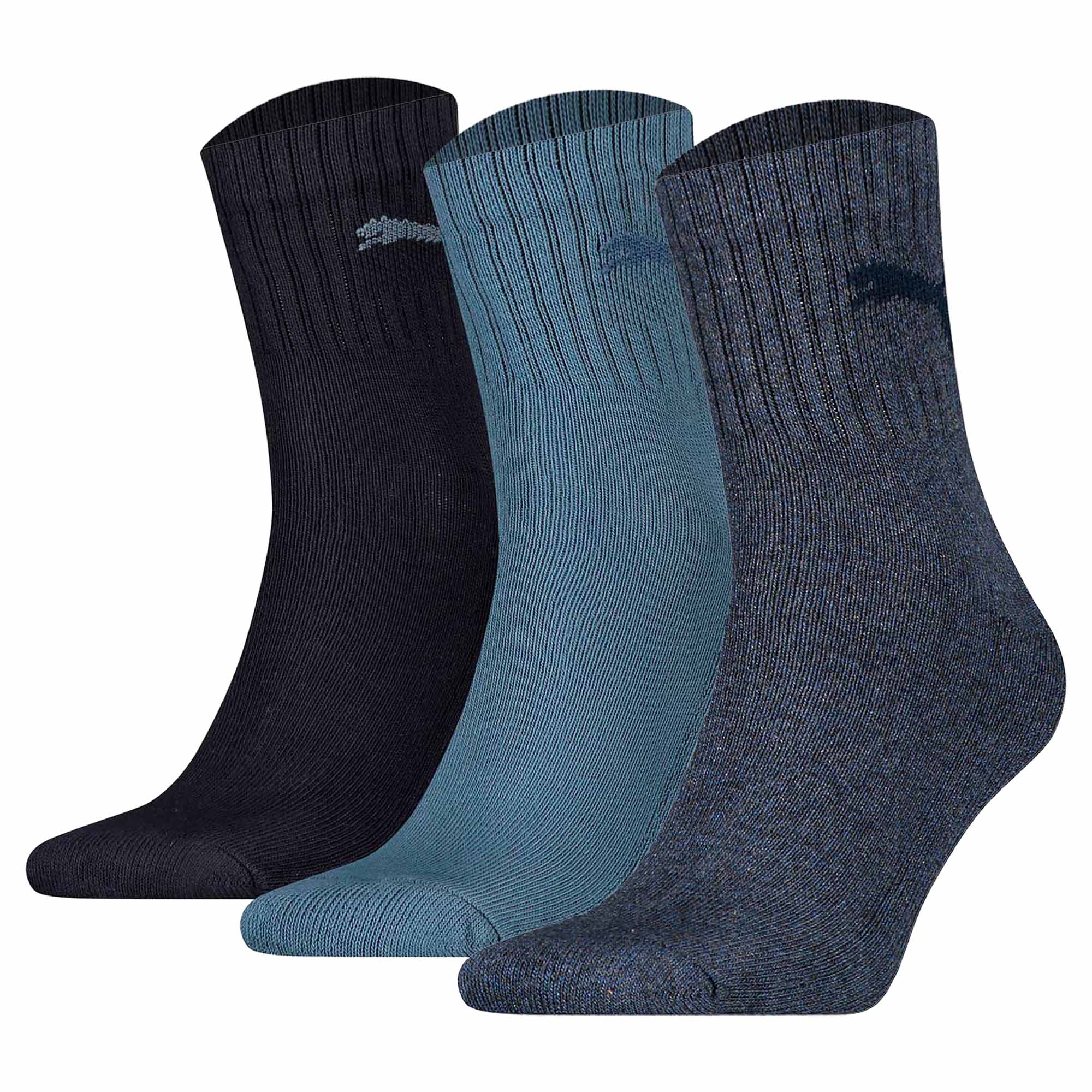 PUMA Unisex Sportsocken, 3 Paar - Short Crew Socks, Tennissocken, einfarbig