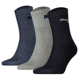PUMA Unisex Sportsocken, 3 Paar - Short Crew Socks, Tennissocken, einfarbig