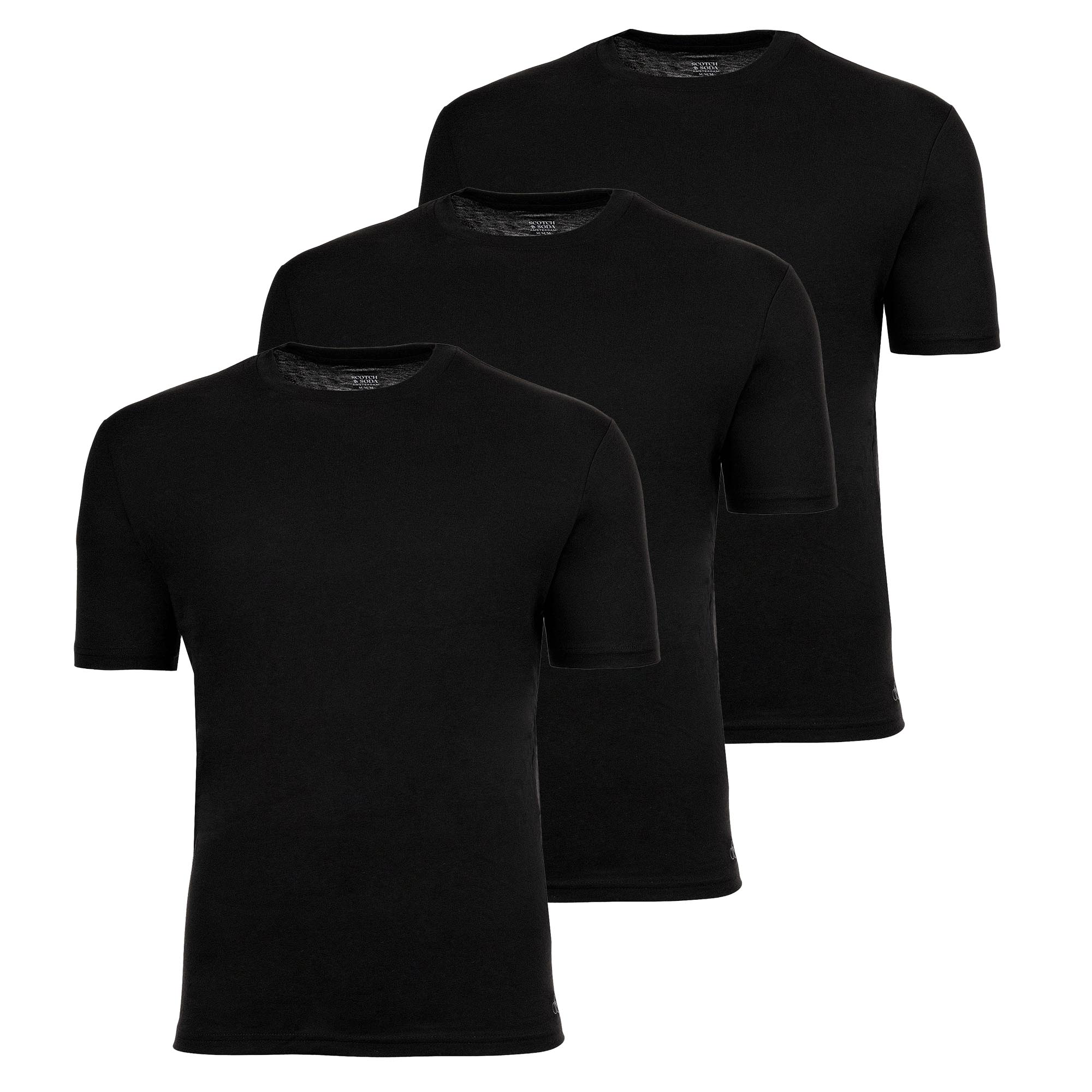 SCOTCH&SODA Herren T-Shirts, 3er Pack, Rundhals - Ultra Soft Crew Neck Tee, Unterhemd
