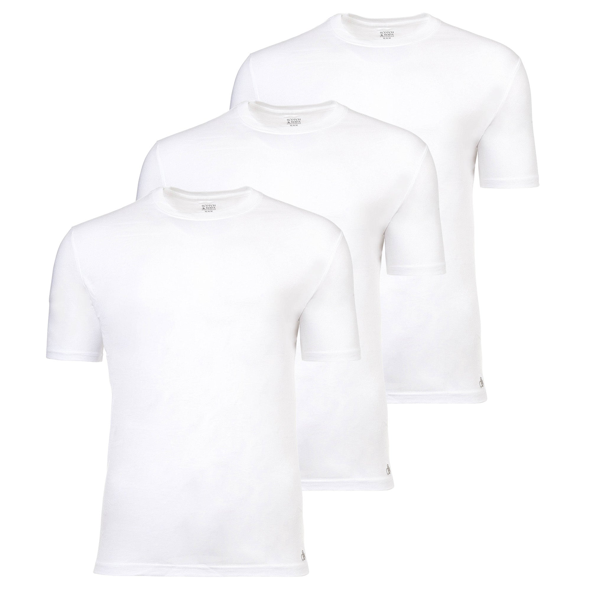 SCOTCH&SODA Herren T-Shirts, 3er Pack, Rundhals - Ultra Soft Crew Neck Tee, Unterhemd