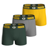 NFL Herren Boxershorts, 3er Pack - NFL Teams, Boxers, Football, Logo, Baumwollmischung