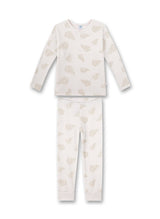 Sanetta Mädchen Schlafanzug - Nachtwäsche, Pyjama, Bio-Baumwolle, Blätter, Rundhals, lang