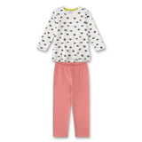 Sanetta Mädchen Schlafanzug, 2-tlg. Set - lang, Pyjama, Bio-Baumwolle, Motiv