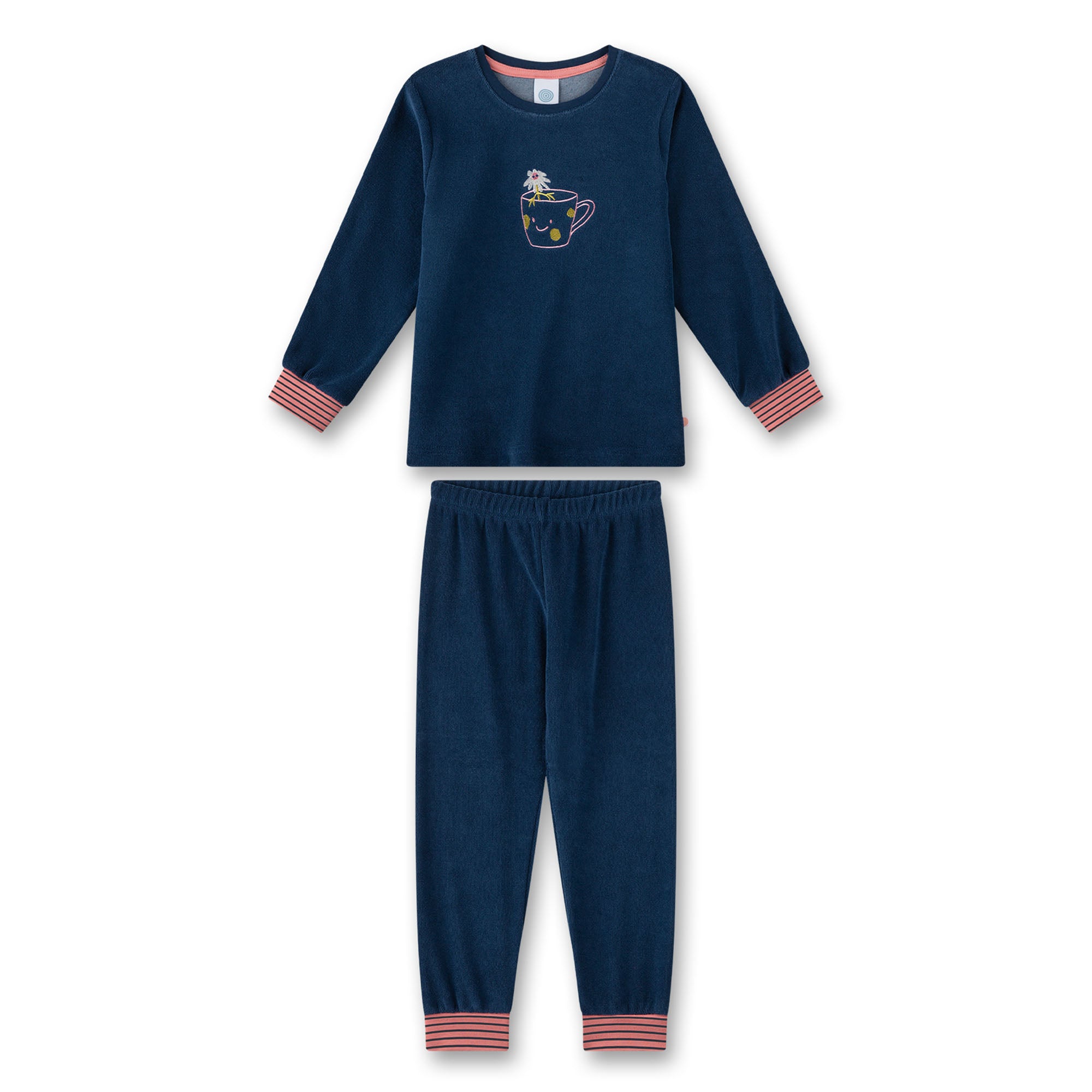 Sanetta Mädchen Schlafanzug, 2-tlg. Set - lang, Pyjama,Terry, Motiv