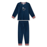 Sanetta Mädchen Schlafanzug, 2-tlg. Set - lang, Pyjama,Terry, Motiv