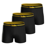 NFL Herren Boxershorts, 3er Pack - NFL Teams, Boxers, Football, Logo, Baumwollmischung