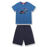 Sanetta Jungen Schlafanzug, kurz - Kids, Polizei, Pyjama, Single Jersey, Baumwolle