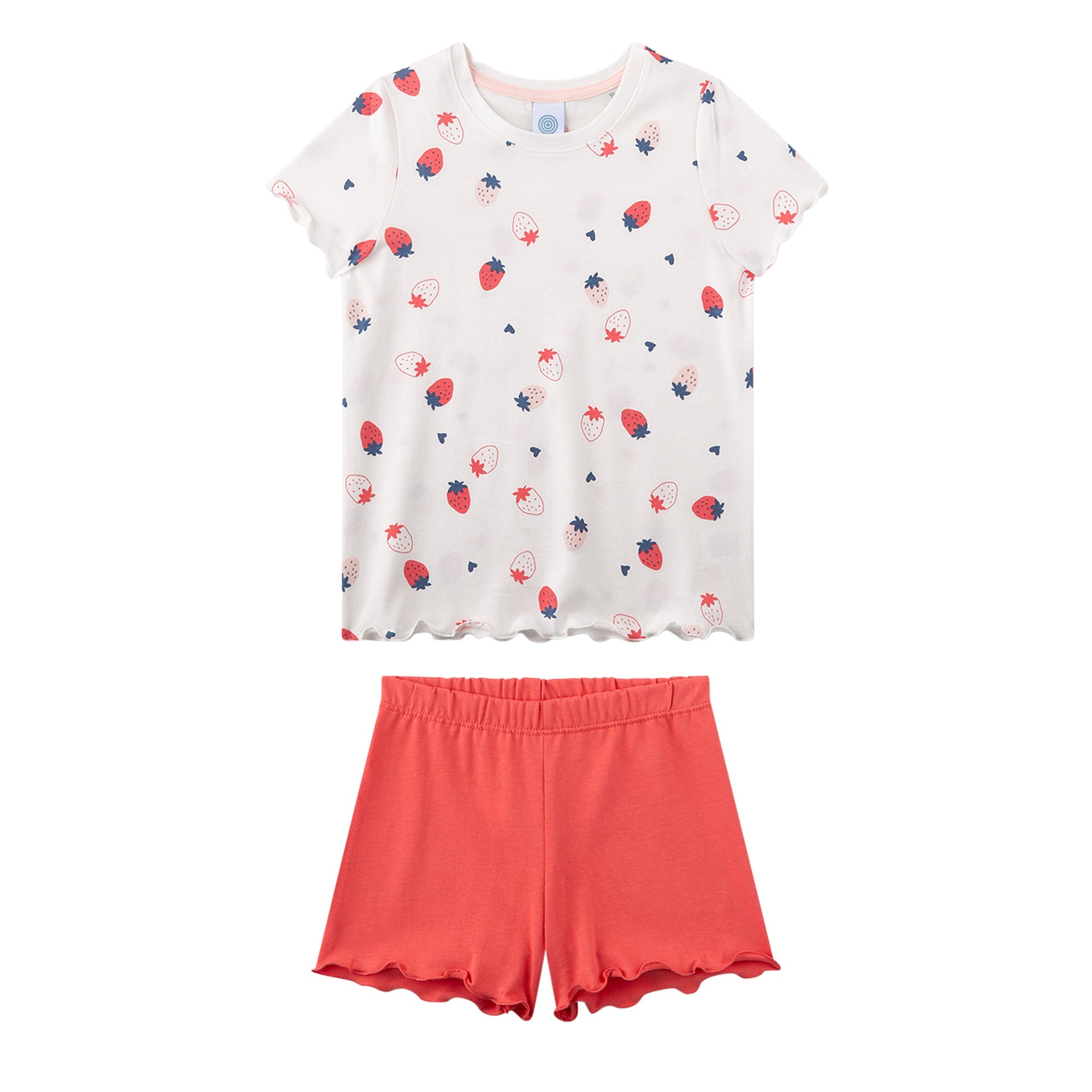 Sanetta Girls Pyjamas, short - Kids, strawberries, pyjamas, single jersey