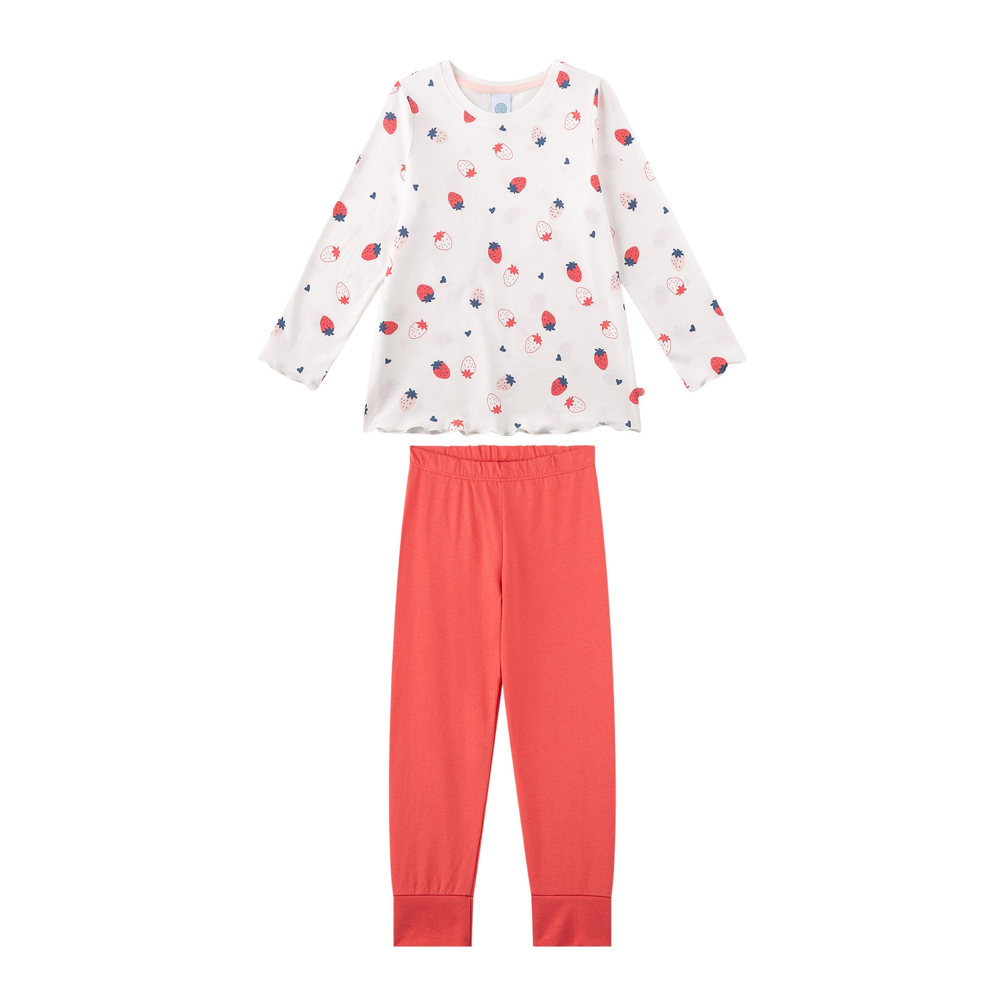 Sanetta Girls Pyjamas, long - Kids, strawberries, pyjamas, single jersey