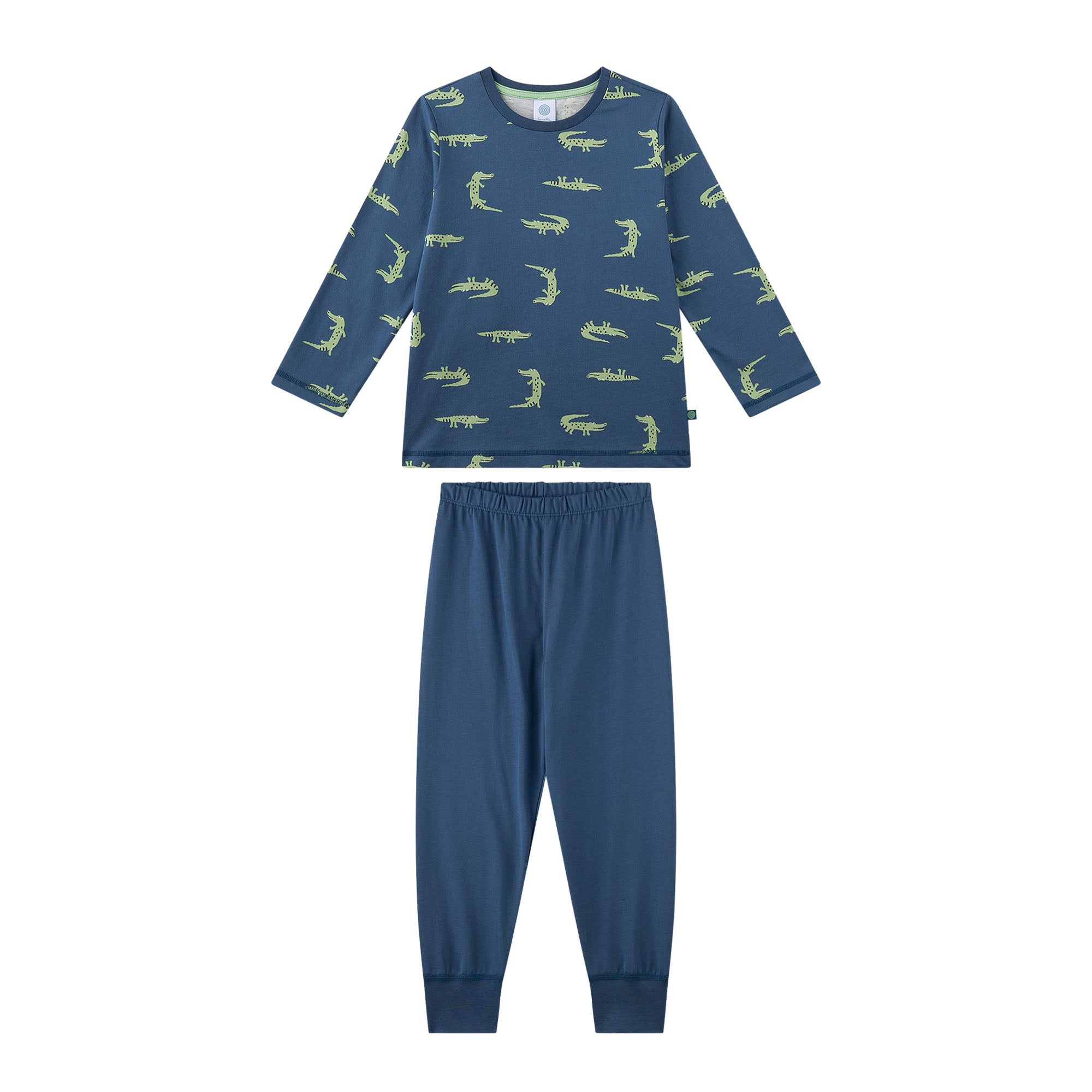 Sanetta Jungen Schlafanzug, lang - Kids, Krokodil, Pyjama, Single Jersey