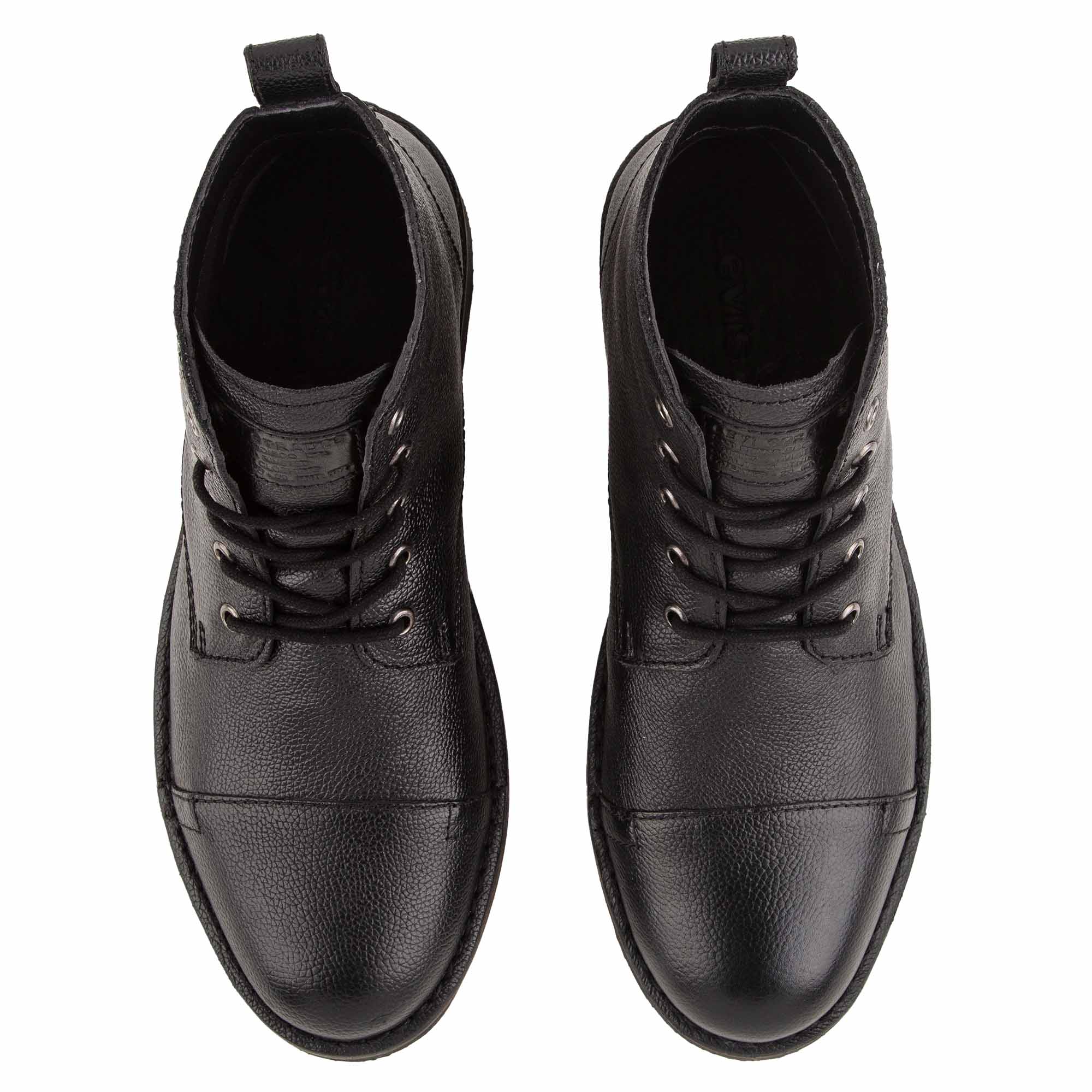 Levi's Herren Stiefel - Track, Stiefeletten, Boots, Leder, Logo, Schnürung, einfarbig