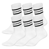 HUDDLE Unisex Socken, 6er Pack - Streifen, Logo, Crew, Sportsocken, einfarbig
