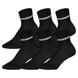 HUDDLE Unisex Socken, 6er Pack - Basic, Logo, Short Crew, Sportsocken, einfarbig