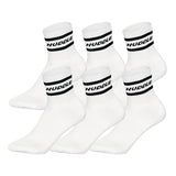 HUDDLE Unisex Socken, 6er Pack - Streifen, Logo, Short Crew, Sportsocken, einfarbig
