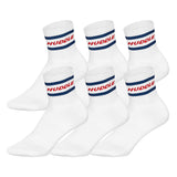 HUDDLE Unisex Socken, 6er Pack - Streifen, Logo, Short Crew, Sportsocken, einfarbig