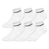 HUDDLE Unisex Quarter-Socken, 6er Pack - Basic, Logo, Quarter, Sportsocken, einfarbig