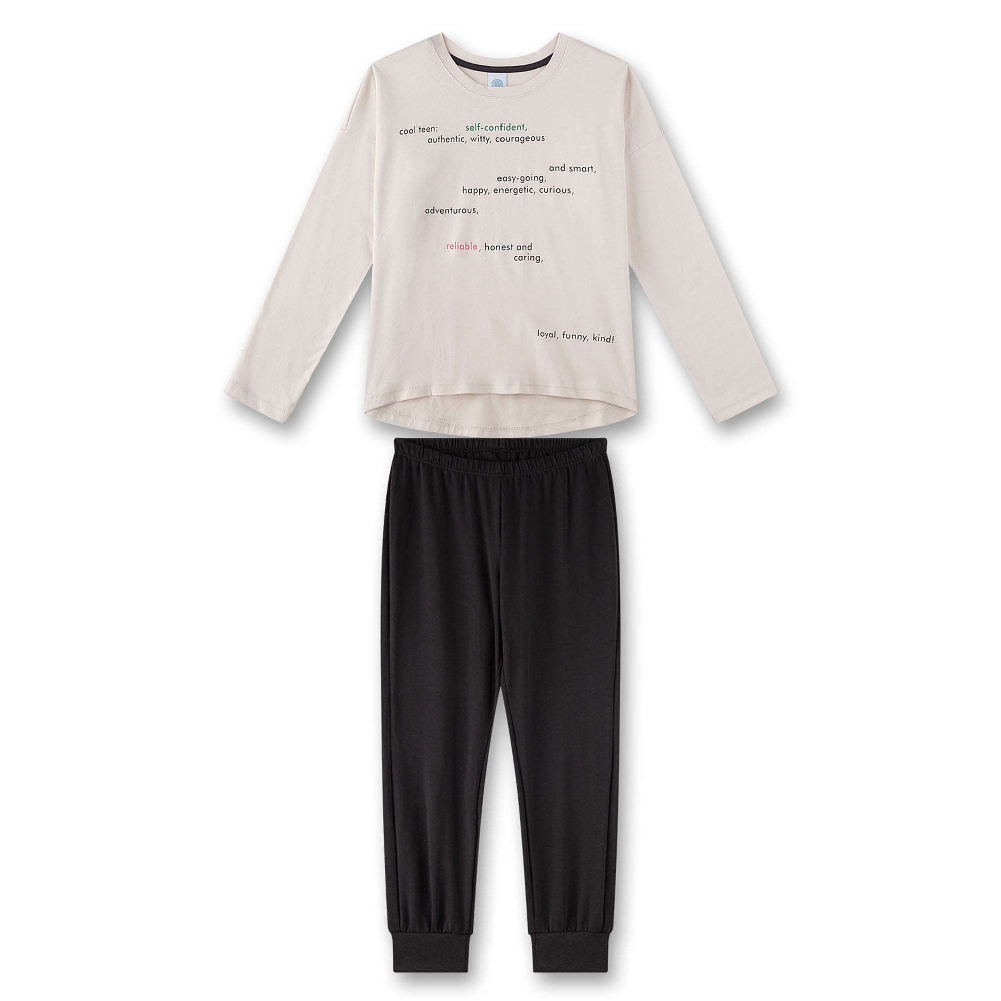 Sanetta girls' pyjamas, 2-piece set - long, pyjamas, cotton, motif